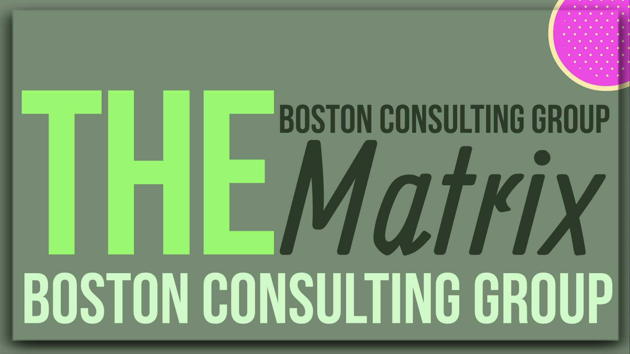 The Boston Consulting Group Matrix